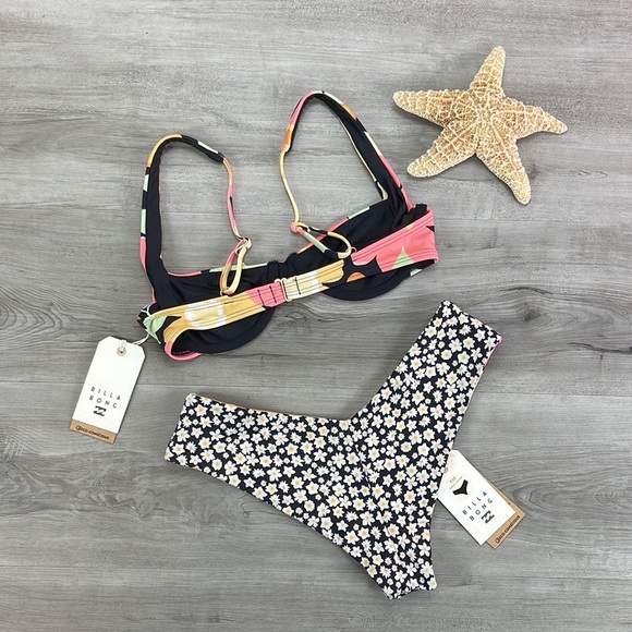 🔆BILLABONG🔆 PRETTY DAZE UNDERWIRE PRETTY DAZE FIJI BIKINI SET - Picture 13 of 16